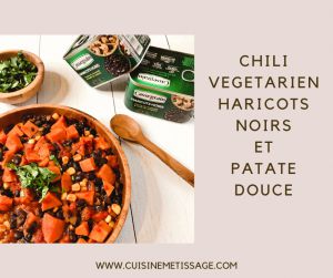Recette Chili Végétarien Haricots Noirs et Patate Douce