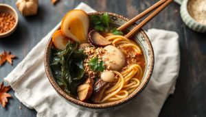 Recette Ramen végétarien d’automne : recette japonaise savoureuse