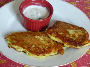 Recette Galettes  de courgettes et pois chiche