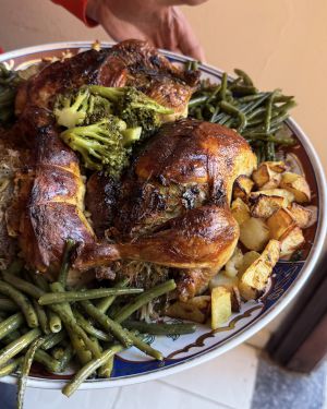 Recette Poulet farci aux vermicelles et aux légumes