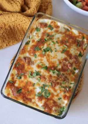 Recette Crêpes farcies à la viande hachée et aux poivrons