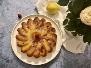 Recette Gâteau moelleux à la framboise et au citron