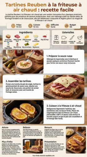 Recette Tartines Reuben à la friteuse à air chaud : recette facile