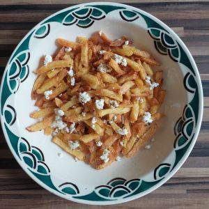 Recette Frites au four à l'origan et à la feta