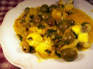 Recette Tajine de lotte aux olives - la recette
