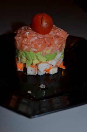 Recette Tartare de saumon surimi avocat