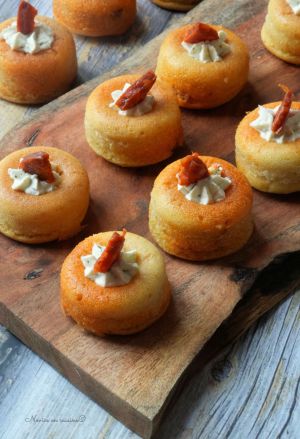 Recette Mini cupcakes chorizo et ail et fines herbes