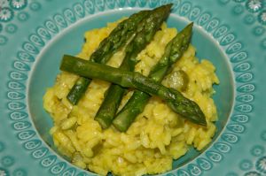 Recette Risotto d’asperges vertes au safran