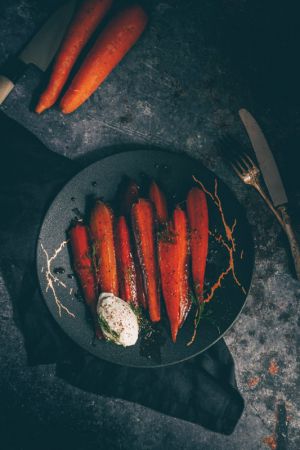 Recette Carottes glacées à l’orange et au sirop d’érable { végane }