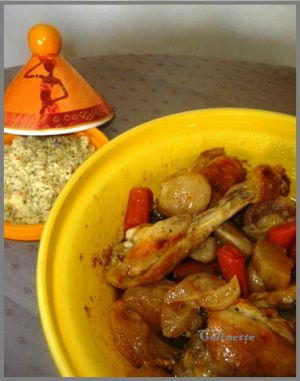 Recette Tajine de poulet aux navets et carottes