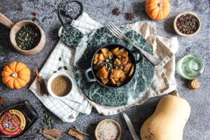 Recette Courges rôties au sirop d’érable et aux graines de courge