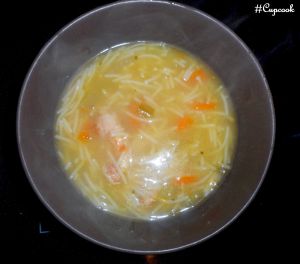 Recette Chicken Soup ~ Soupe de poulet à l'anglaise * Light & good *