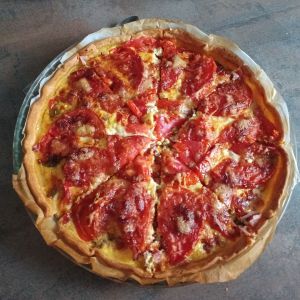 Recette Tarte aux légumes et jambon de Gigi