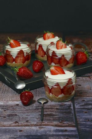 Recette Verrines fraises coco