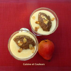 Recette Comme une île flottante poires/chocolat, sans lactose & sans gluten