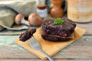 Recette Steaks végétaux champi-betterave