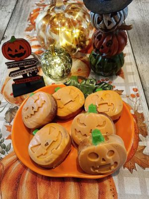 Recette Citrouilles au skyr et vanille, coques en chocolat blanc