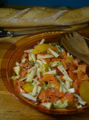 Recette Salade de fenouil, agrumes et truite fumée