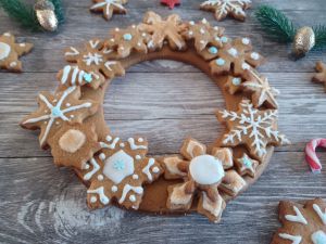 Recette Couronne de noël en pain d’épices