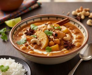 Recette Curry massaman de pois chiches aux pommes vegan : recette simple et gourmande