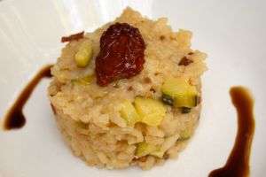 Recette Risotto aux courgettes et tomates séchées