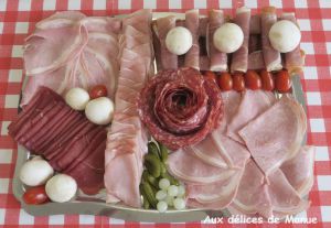 Recette Présentation de 2 plateaux de charcuterie