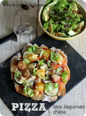 Recette Pizza aux légumes d’été {sans gluten} – #Vegan