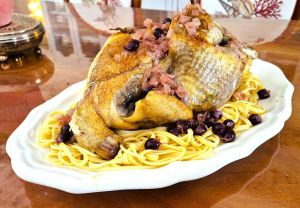 Recette Pintade aux raisins, un goût raffinée légèrement sucré salé