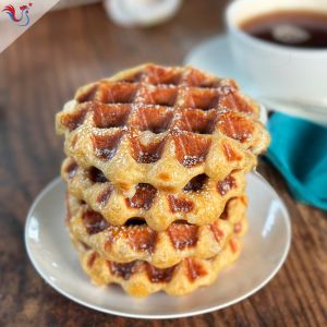 Recette Gaufres de Liège de Philippe Conticini (méthode 3 : Levure boulanger et Sucre perlé)