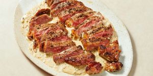 Recette Steak with Creamy Peppercorn Sauce