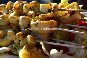 Recette Brochettes De Seiches Au Curry À La Plancha