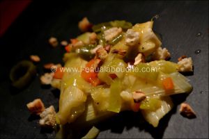 Recette Poireaux À L'Etouffée À La Vinaigrette De Mangue