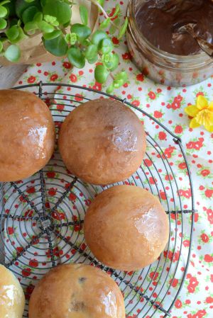 Recette Briochettes sans lait sans beurre sans oeuf à la pâte à tartiner L'Epicerie en bocal