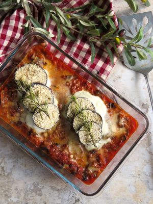 Recette Escalopes de veau aux aubergines et mozza