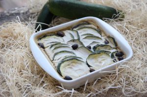 Recette Flan de courgettes aux olives (vegan)