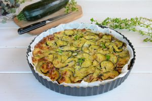 Recette Quiche sans pâte aux courgettes et tofu soyeux (#vegan)