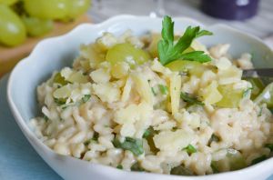 Recette Risotto au cantal et raisin frais