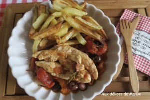 Recette Aiguillettes de poulet aux légumes du soleil