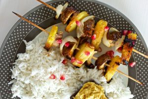 Recette Brochettes champignons-ananas pour Noël (vegan)