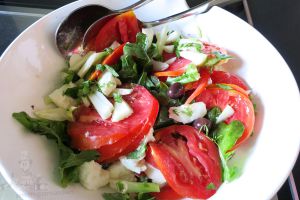 Recette Salade de tomate, fenouil et mozzarella
