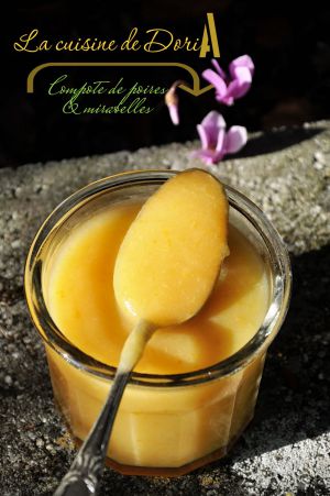 Recette Compote de poires & mirabelles