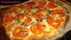 Recette Tarte tomates, mascarpone, sardines