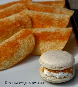 Recette Macaron fromage frais et tuiles apéritif