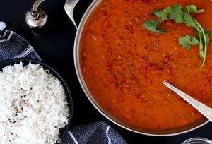 Recette Curry crémeux de lentilles au lait de coco (vegan, sans gluten)