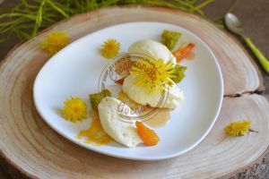 Recette Dessert estival : abricot, huile d’olive et pissenlit !