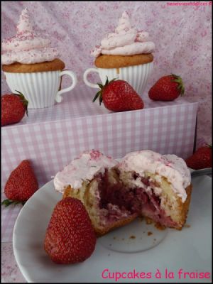 Recette Cupcakes aux fraises (topping mascarpone)