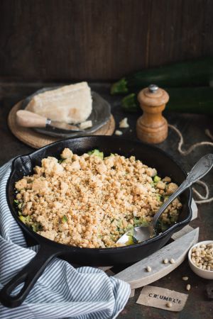 Recette Crumble de courgettes au parmesan