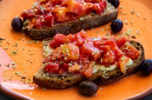 Recette Bruschettas au fromage à la poêle