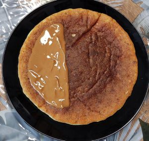 Recette Pancake à la banane et beurre de cacahuètes