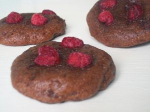 Recette Cookies au chocolat, pépites de chocolat et framboises